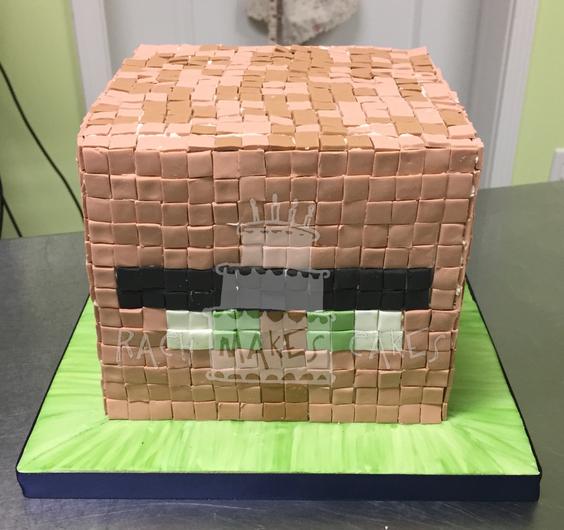 Minecraft Villager Cake — Rach Makes Cakes - 1938 x 1820 jpeg 664kB