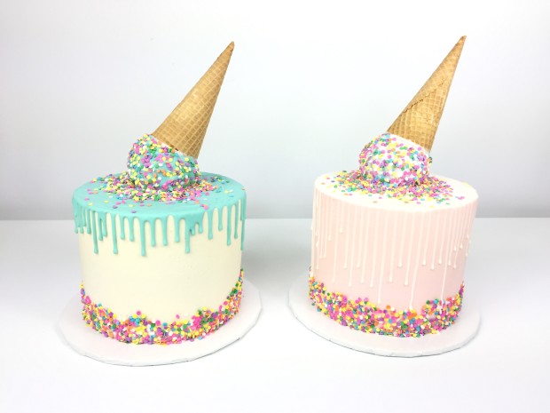 Dripping Ice Cream Cone Cakes — Rach Makes Cakes - 620 x 465 jpeg 44kB